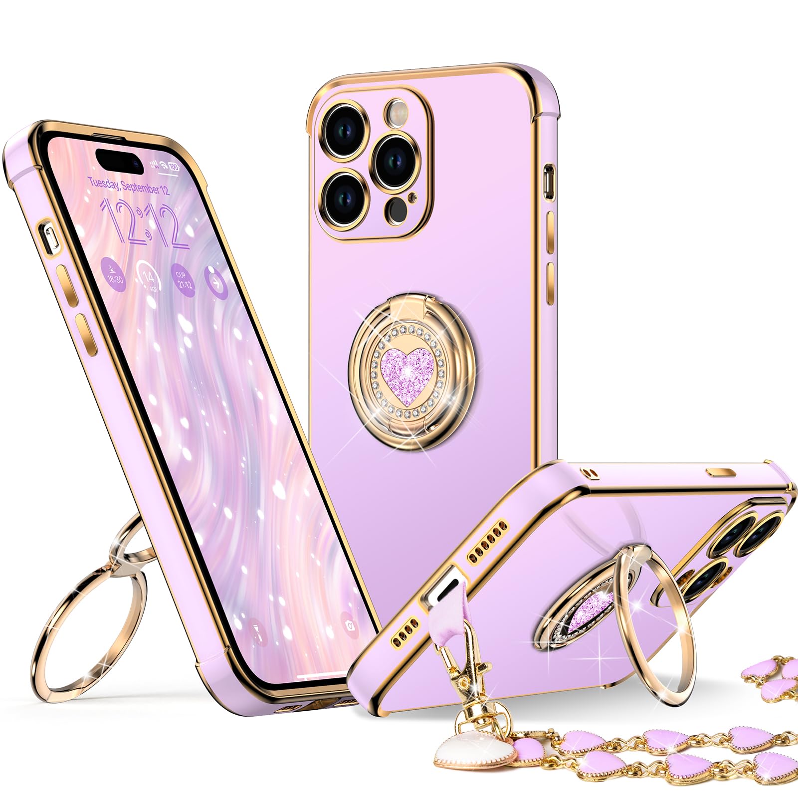 XYZ for iPhone 15 Pro Case with Stand, Phone Case