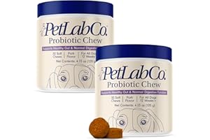 PetLab Co. Probiotics for Dogs, Support Gut Health, Occasional Diarrhea, Digestive Health & Seasonal Allergies - Pork Flavor - 30 Soft Chews - Packaging May Vary (Value 2-Pack)