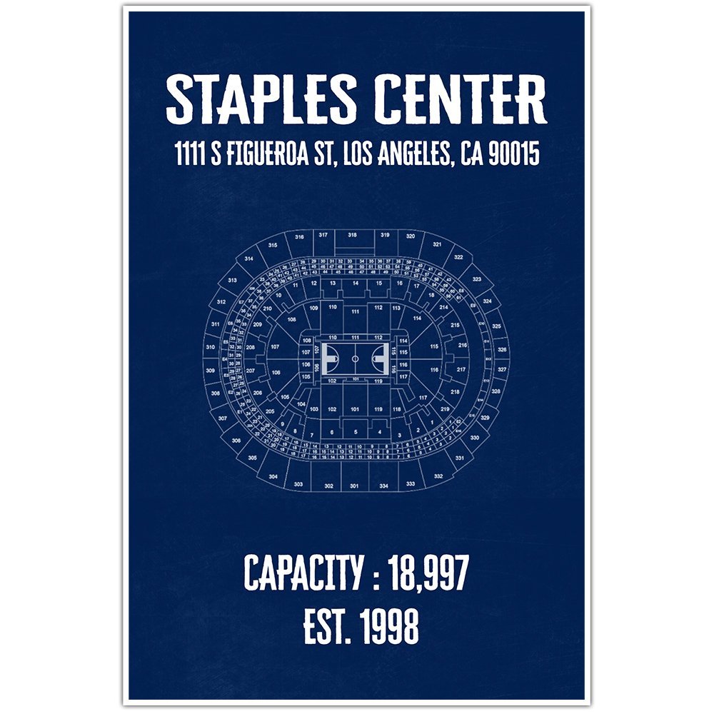 Amazon.com: Staples Center Wall Art Poster: Handmade