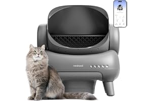 Neakasa M1 Plus Open-Top Self Cleaning Cat Litter Box, Automatic Cat Litter Box with APP Control, Odor-Free Waste Disposal Includes Trash Bags