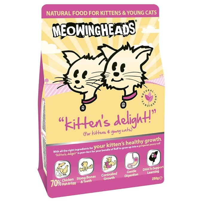 Meowing Heads Dry Cat Food for Kittens Smitten Kitten 100 Natural