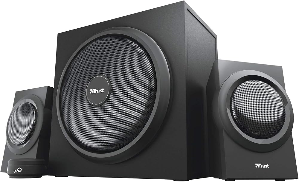 Trust Yuri 2.1 Speaker Set 120W Subwoofer UK Plug Wired Volume Control