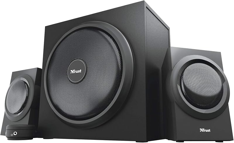 Trust Yuri 2.1 Speaker Set 120W Subwoofer UK Plug Wired Volume Control