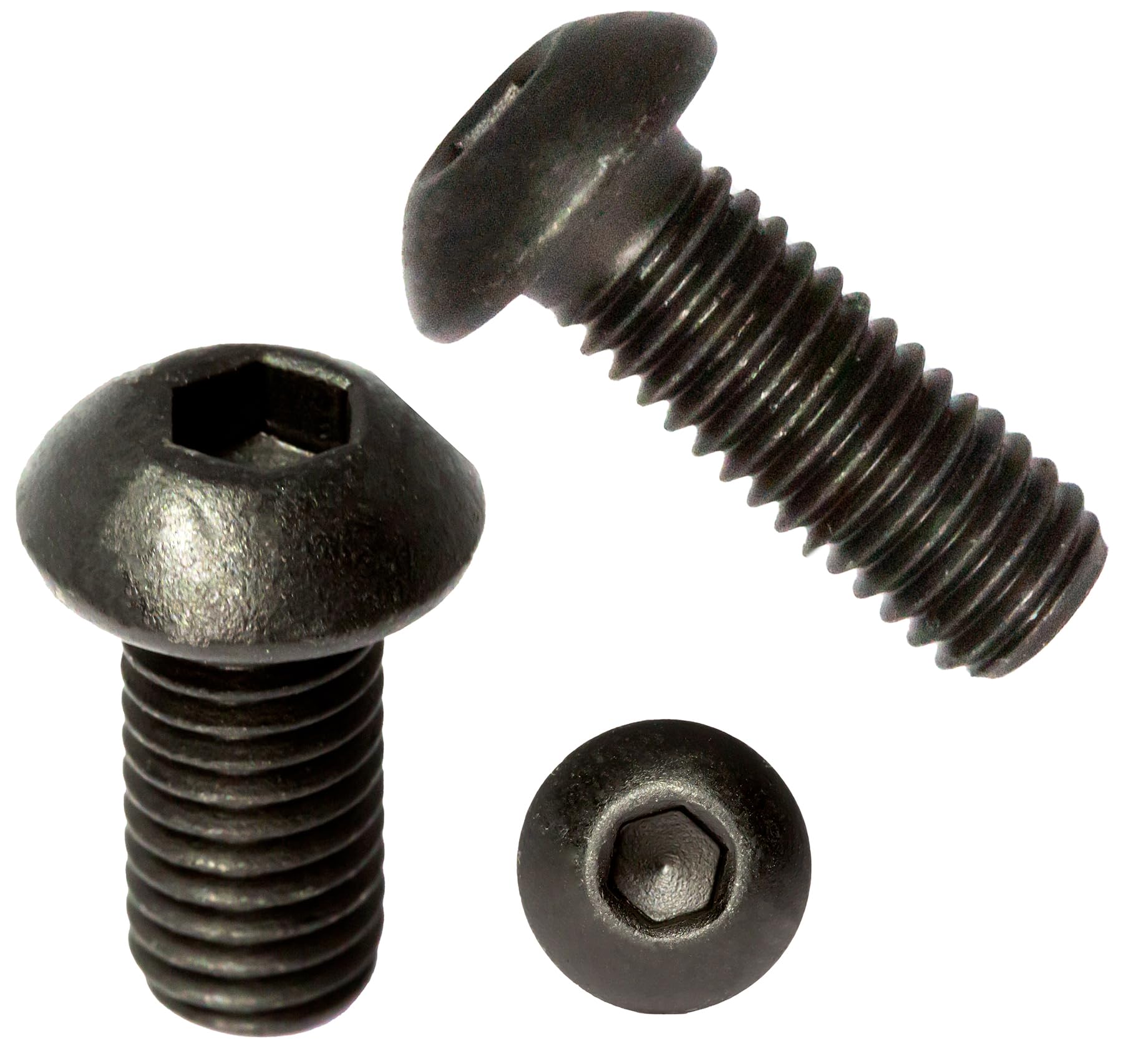M5 (5mm x 40mm) Black Zinc Flake 10.9 Button Head Screws Allen Socket Bolts Screws (Pack of 20) N16ABC