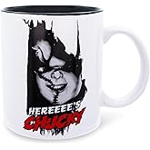 Child's Play Silver Buffalo Here'S Chucky Ceramic Mug | Coffee Cup For Espresso, Tea | Holds 20 Ounces