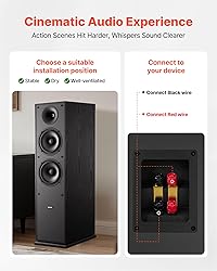 VEVOR Floorstanding Speakers, 2-Way, Floor-Standing