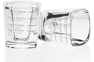 Espresso Shot Glasses Liquid Heavy Sturdy Glass Square Shot Glasses Measuring Cup Wine Glass 2 Pack 2oz/60ml by BCnmviku (2)