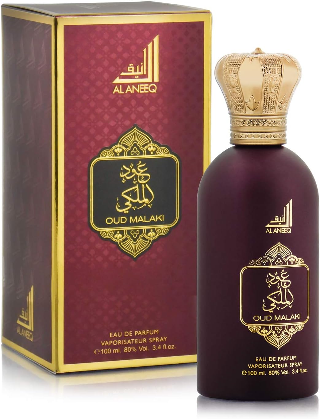 Oud Malaki Arabic Perfume for Men - Eau de Parfum Spray Cologne for Man by Al Aneeq (100ml)
