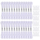 Cldamecy White Embroidery Floss,26 Skeins
