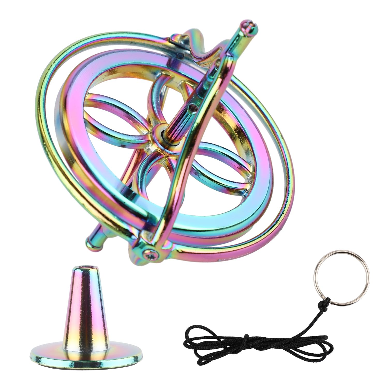 Colorful Metal Anti Gravity Spinning Fingertip Gyroscope Balance Top - Rotating Desk Toy for Boys & Girls - Educational Gift