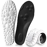 4D Cloud Insoles for Men and Women, Arch Support Insoles, Memory Foam Insoles, Shock Absorption and Cushioning Sports Shoe Insoles for Foot & Joint Support (X Men 9-10 | Women 10-11, Black)