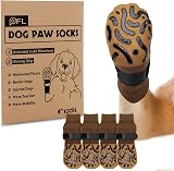 PICK FOR LIFE Anti Slip Dog Socks Paws 2 Pairs XL Brown