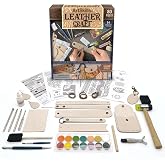 ArtSkills Leather Working Kit - Leather Crafting Kit for Teens and Adults | 80 Piece Premium Leather Kit, Arts &amp; Crafts for Teens and Adults, Beginner Friendly, Leather Tooling Kit with Tools, Stamps