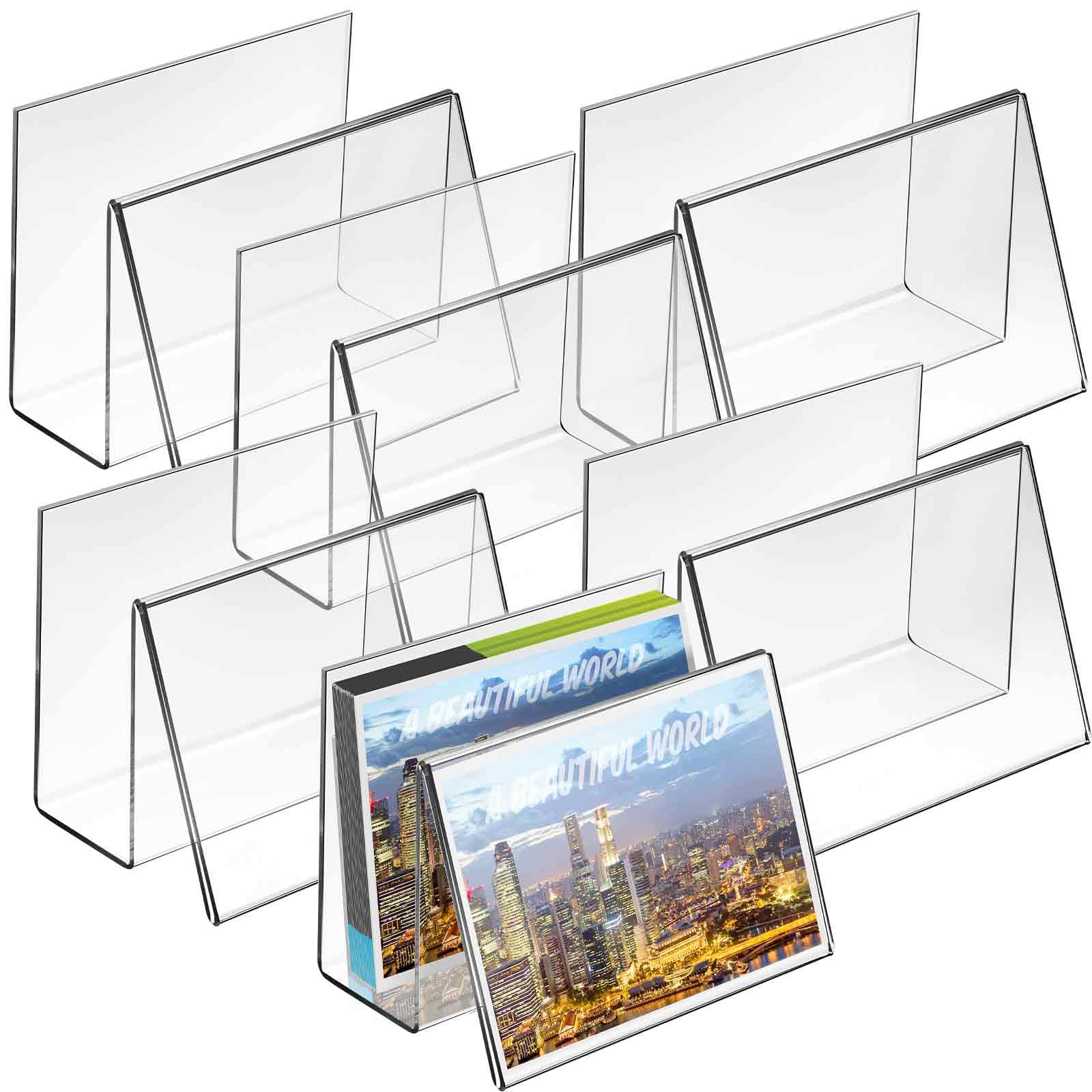 Crtiin Clear Acrylic Postcard Holder Greeting Card Display Clear ...