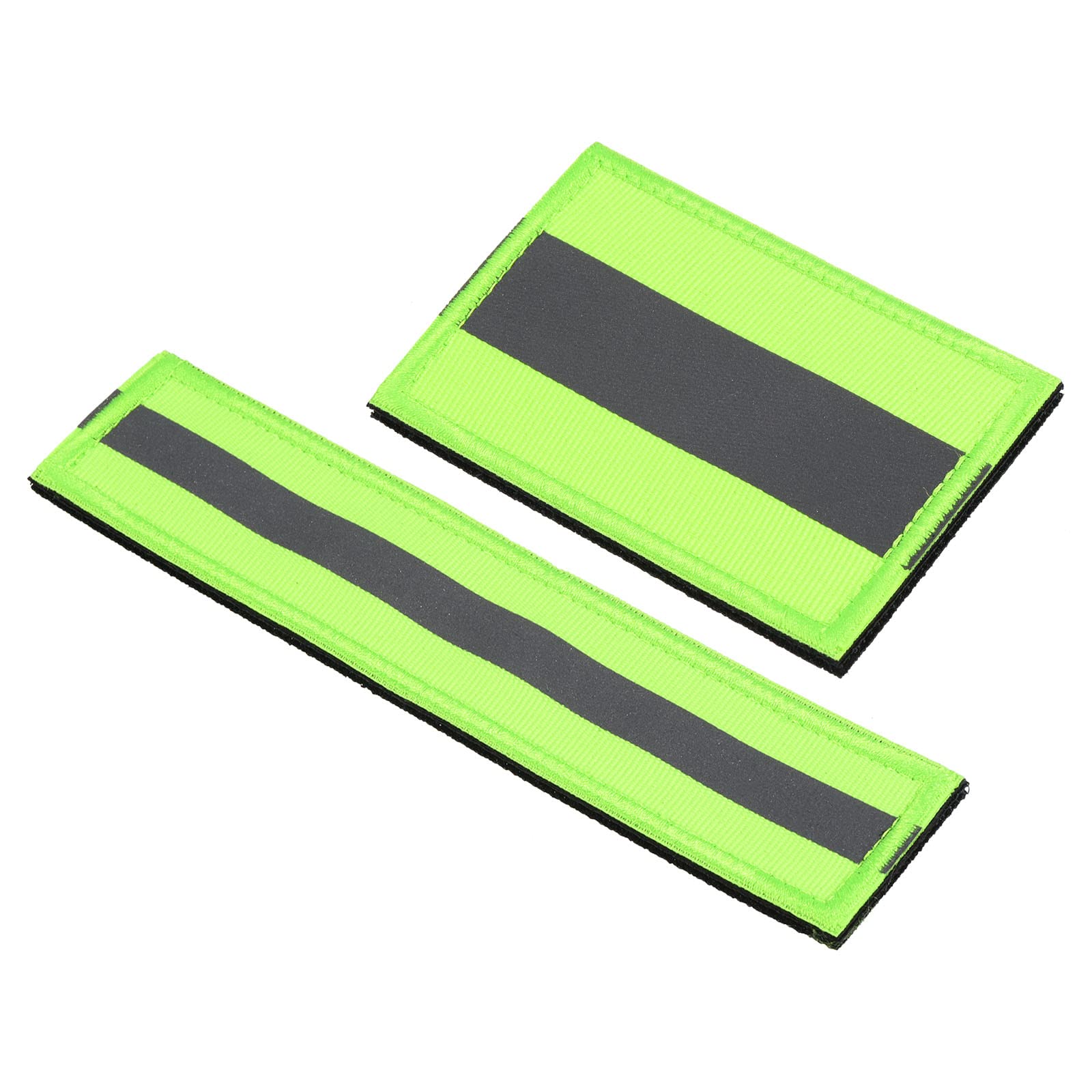 PATIKIL Reflective Patch 1x6 2x3, 2 Pcs Hook and Loop Fastener Safety Appliques for Night Sportsperson Worker Hiker, Green
