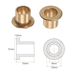HARFINGTON 2pcs Flange Bearing Sleeve 8mm Bore 10mm