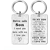 CPLJW Son Keychain Gifts - Gifts for Son from Mom Dad - Teen Boy Adult Birthday Fathers Day Graduation Gift Ideas