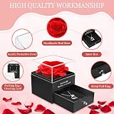 Hnustbo Preserved Real Rose with Mom Necklace - Perfect Gift for Mothers Day view 5