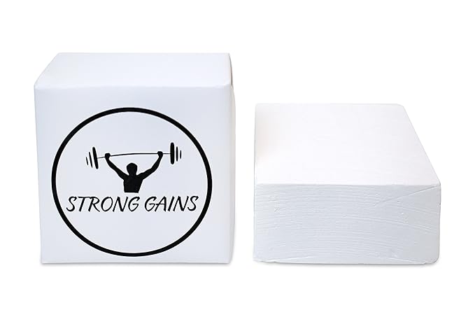 STRONG GAINS Magnesia Block 56 Gr. Gym Chalk für das Krafttraining, Klettern, Turnen, Verschiedene Stückzahlen erhältlich