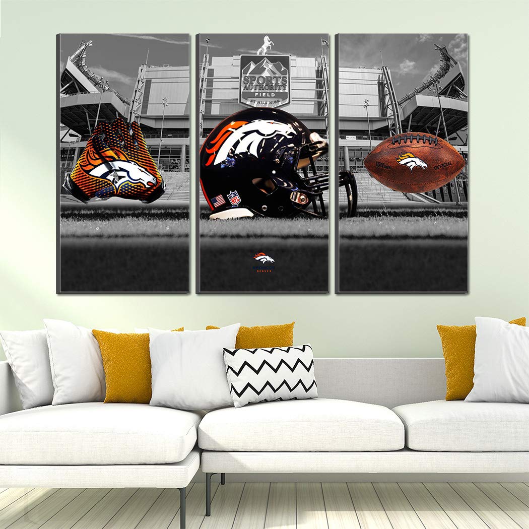 Bilder Drucke Large Framed Denver Broncos Football Canvas Print