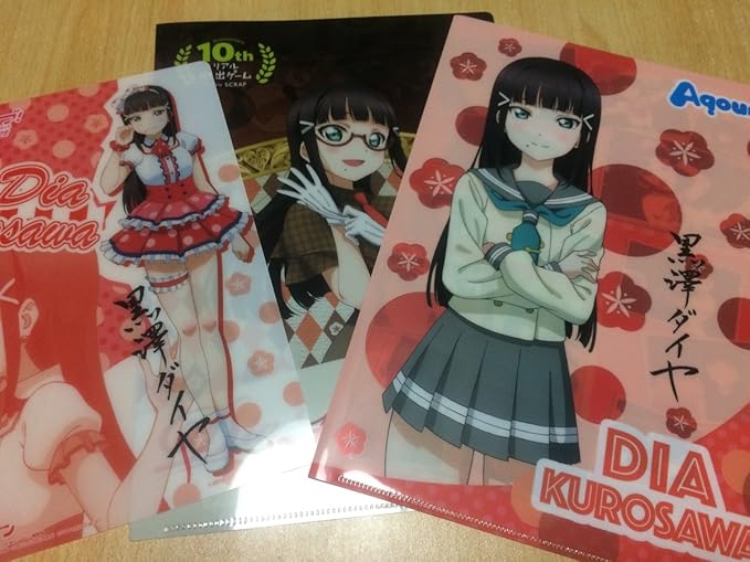 Amazon 初期 ラブライブ サンシャイン セブンイレブン クリアファイル サイン 下敷き 3点セット 黒澤ダイヤ アニメ 萌えグッズ 通販