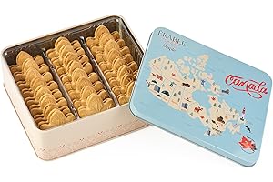 Little Quebec Sugar Shack – Traditional Maple Cookies, 24 Count | Giftable Collectible Tin Box | Authentic Canadian Treat Mad