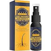 Hair Growth Castor Oil Spray, Organic Castor Hair Growth Serum Nourishing Ginger Spray for Eyelashes and Eyebrows Hair Growth, Hair Thickness Oil for Women and Men