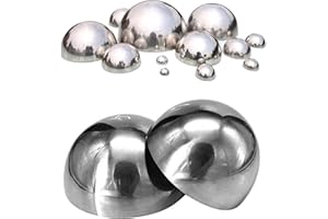 Koiugayk 6pcs Hollow Hemisphere Ball Gazing Ball Half for Outdoor Decoration Shopping Mall Decor Wall Decorated (Silver)