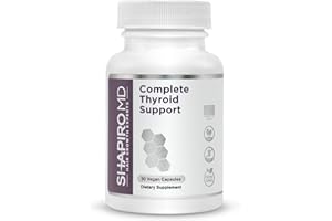 SHAPIRO MD HAIR GROWTH EXPERTS Complete Thyroid Support Supplement with Iodine - Vegan Formula for Energy and Focus with Vitamin B12, Selenium, L-Tyrosine | Shapiro MD (1 Month (30 Capsules))