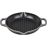 Le Creuset Enameled Cast Iron Signature Deep Round Grill, 9.75", Oyster