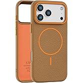 Callyue for iPhone 17 Pro Case Brown, [Compatible with Magsafe], Soft Non-Slip Shockproof Protective Bumper Cover for 6.3 Inch iPhone 17 Pro