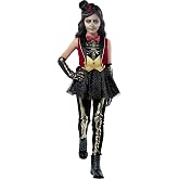 Rubies Girl's Forum Circus Skeleton Costume Dress