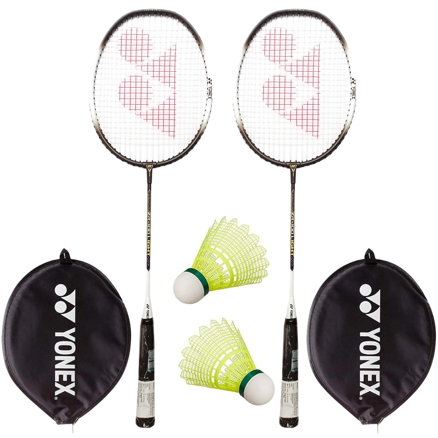 Buy YONEX Aluminium Two Badminton Racquets and 2 Pieces Shuttlecock