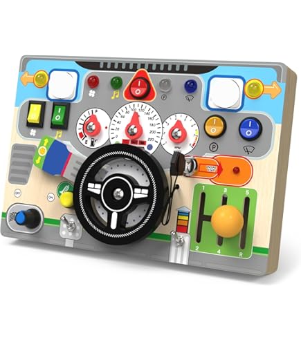 パネル Amazon.com: Toddlers Busy Board Montessori Wooden