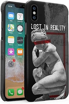 Merchcandy Coque Plastique Rigide Pour Iphone X Xs Lost In Reality Sarcastique Ironie Citation Aesthetic Ancient Sculpture Vintage Naked Women Geometrics Ornaments Art Tumbrl Quote Ultra Mince Amazon Fr High Tech