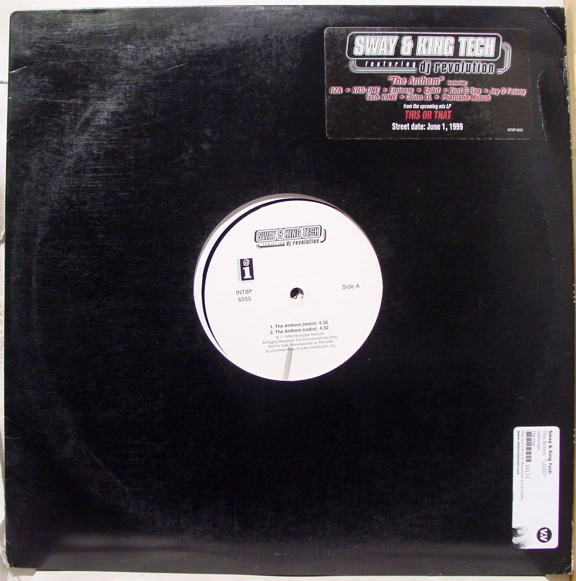 Sway King Tech Feat Dj Revolution Sway King Tech Feat Dj Revolution The Anthem Undeground Tactics Vinyl Record Amazon Com Music
