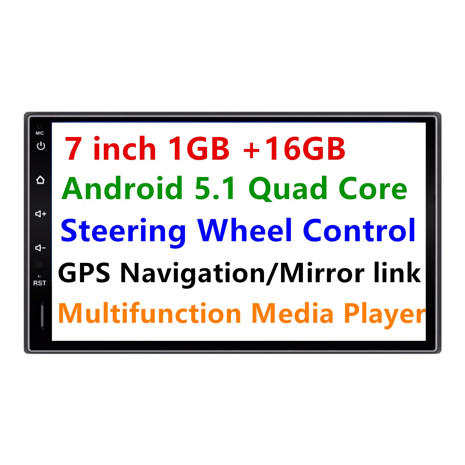 Panlelo® PA Pulgadas Din Head Unit Android  GPS Navegación Car Stereo