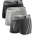 Separatec Mens Trunks Underwear with Dual Pouch, Soft Breathable Rayon Made from Bamboo Trunk Underwear for Men