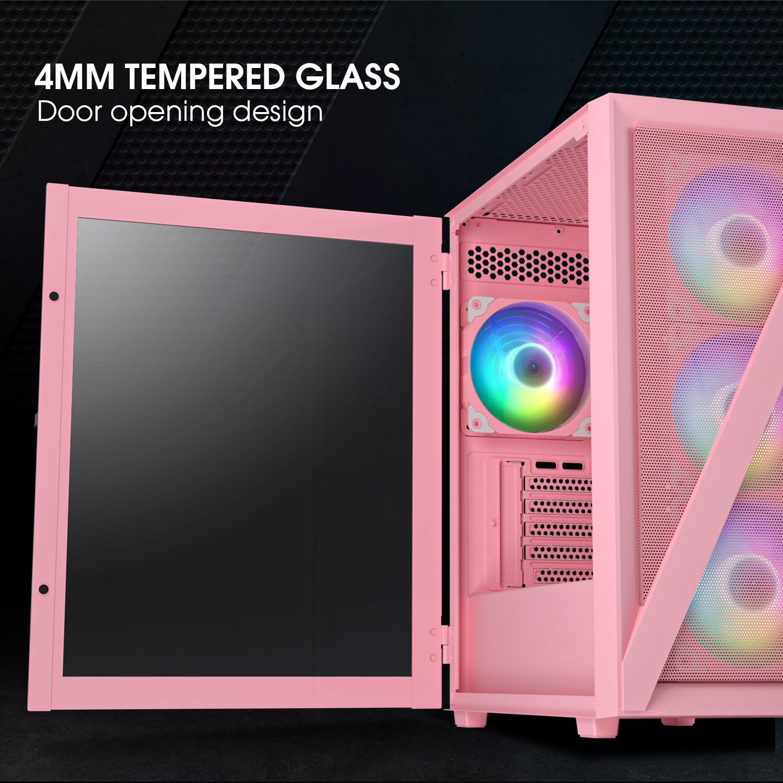 Mua Vetroo M05 Micro ATX Computer PC Case with Door Open Tempered Glass ...