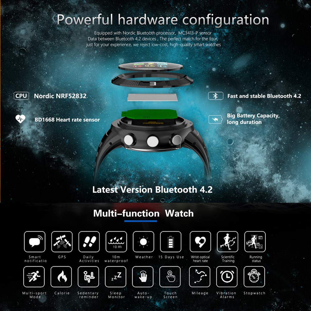 Amazon.com: DT NO1 F18 Outdoor Sport Smartwatch IP68 ...