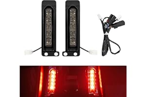HCmotorku LED Filler Panel Lights Rear Fender Light Turn Signals Fit for Harley Touring Road Glide FLTR Electra Glide FLHT Road King FLHR Ultra Limited FLHTK 2014-2024 (Black Housing Smoke Len)