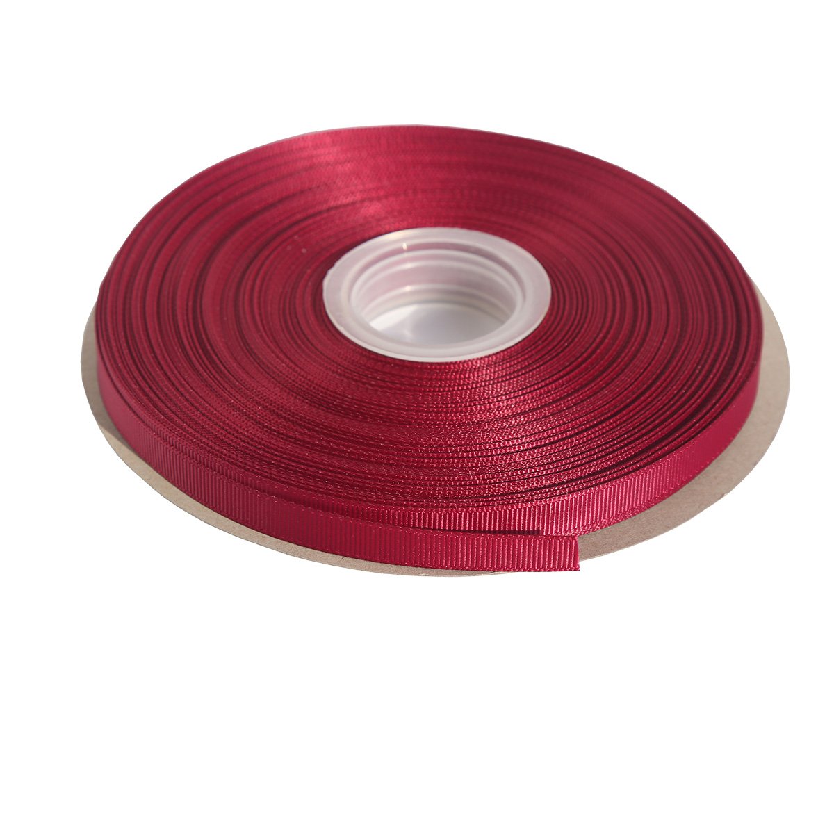 ITIsparkle 9mm Width (3/8") Grosgrain Ribbon 45 Meters (Full Reel) Crafts Gift Wrap Floristry - Burgundy 275# Ribbon — image 1