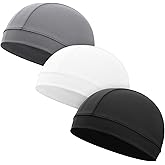 Cosmos 3 Pcs Cooling Skull Cap Helmet Liner Beanie Mesh Cycling Hat Head Wrap Under Helmets Motorcycle Hard Hat for Men Women