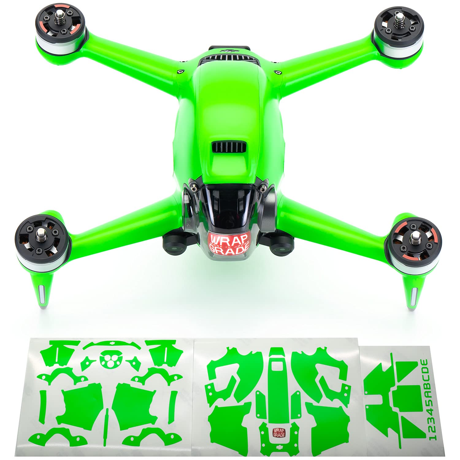 WRAPGRADE Skin Compatible with DJI FPV | Full-wrap (NEON GREEN)