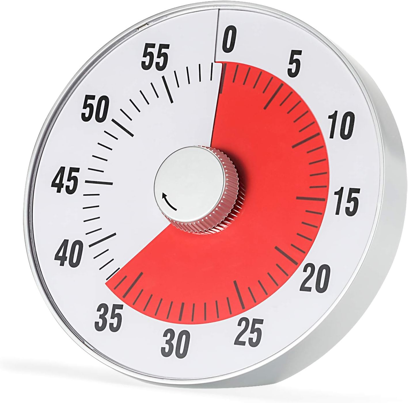 Lavigo Kitchen Timer, Countdown Visual Analog Timer, Quiet Counting, Low Loud and Mute Alarm for Teachers Classroom, Kids, Adults Kitchen, Office, Gym (Red)