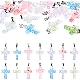 FASHEWELRY 15Pcs Glow in the Dark Plastic Charms Resin Sequins Charms with Stainless Steel Snap On Bails Luminous Pendants for Jewelry Making DIY Necklace Bracelets Earrings