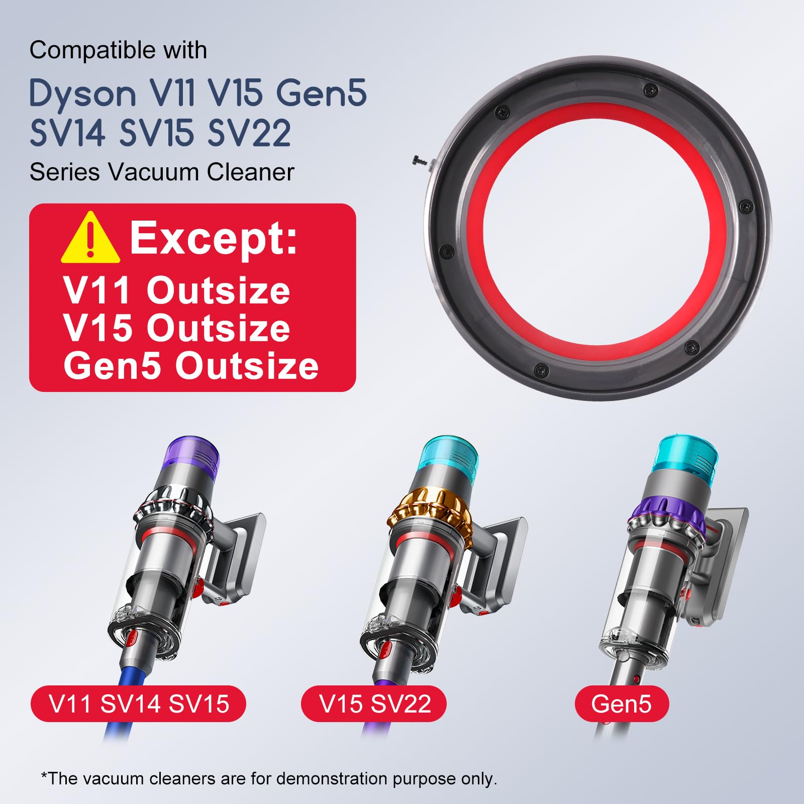 Upgraded Bin Sealing Ring Compatible with Dyson V11 V15 Gen5 SV14 SV15 SV22 Vacuum Cleaner Canister Replacement Parts with T8 Screwdriver
