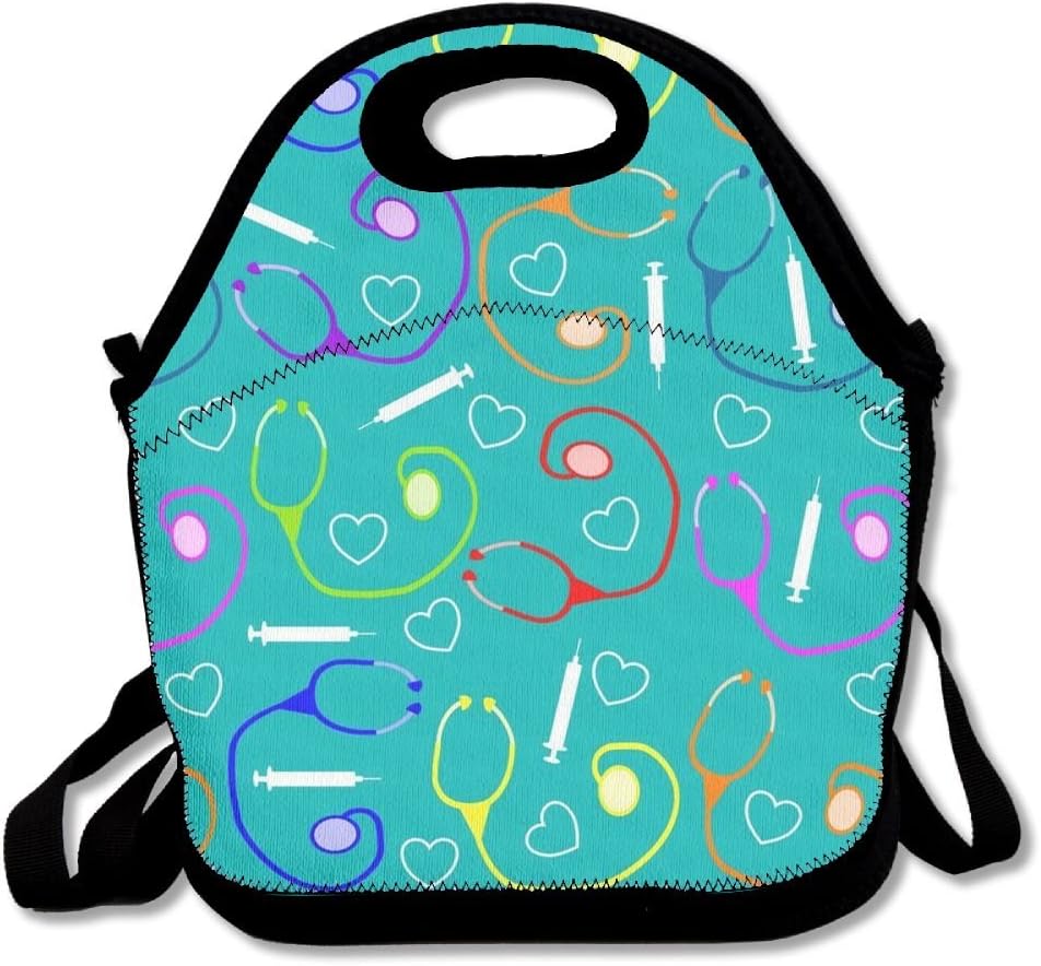 Nurse Medical Theme Lunch Bag Lunch Tote Lunch Pouch Handbag Made For Women, Men And Kids