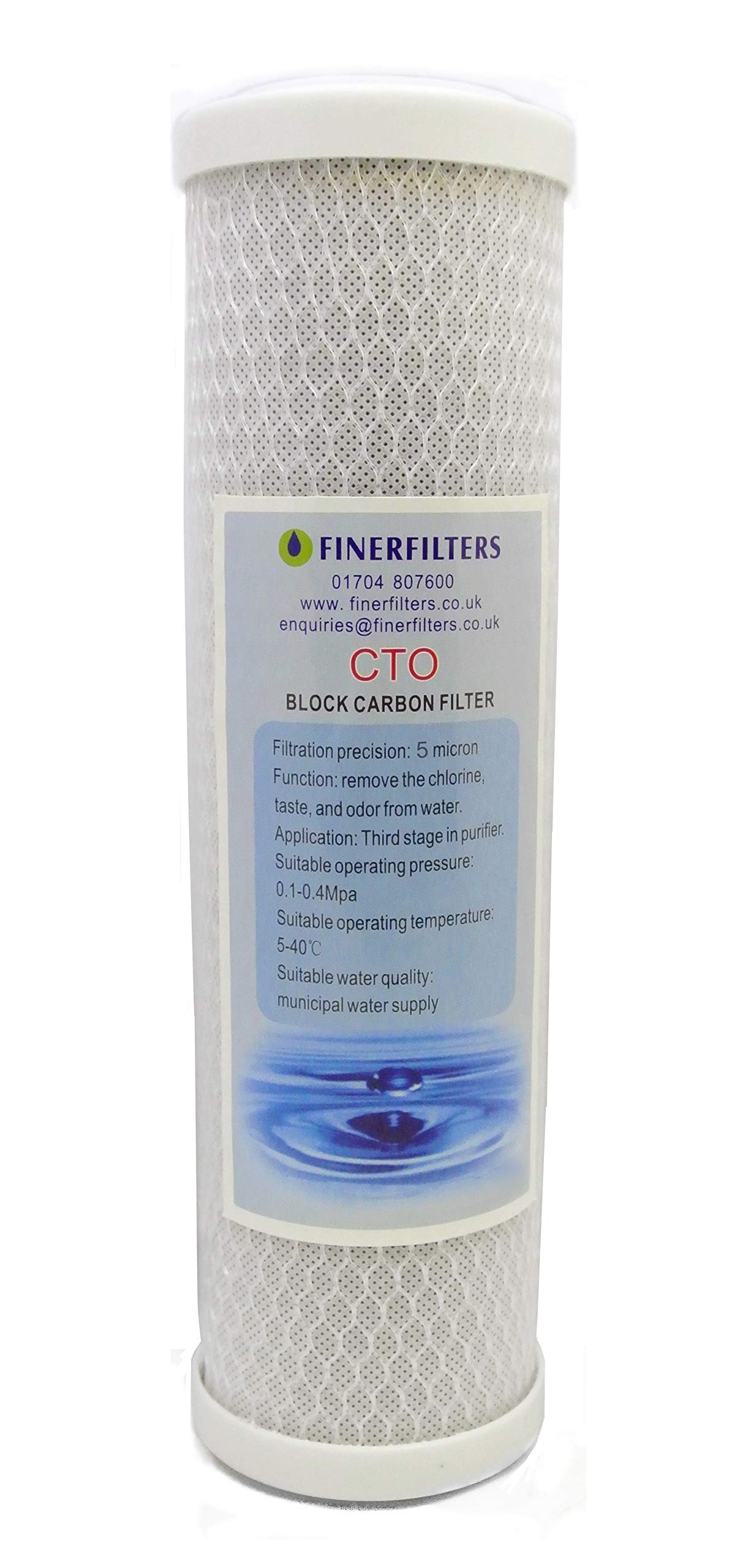 Finerfilters Reverse Osmosis System 10" Coconut Carbon Block Water Filter Cartridge