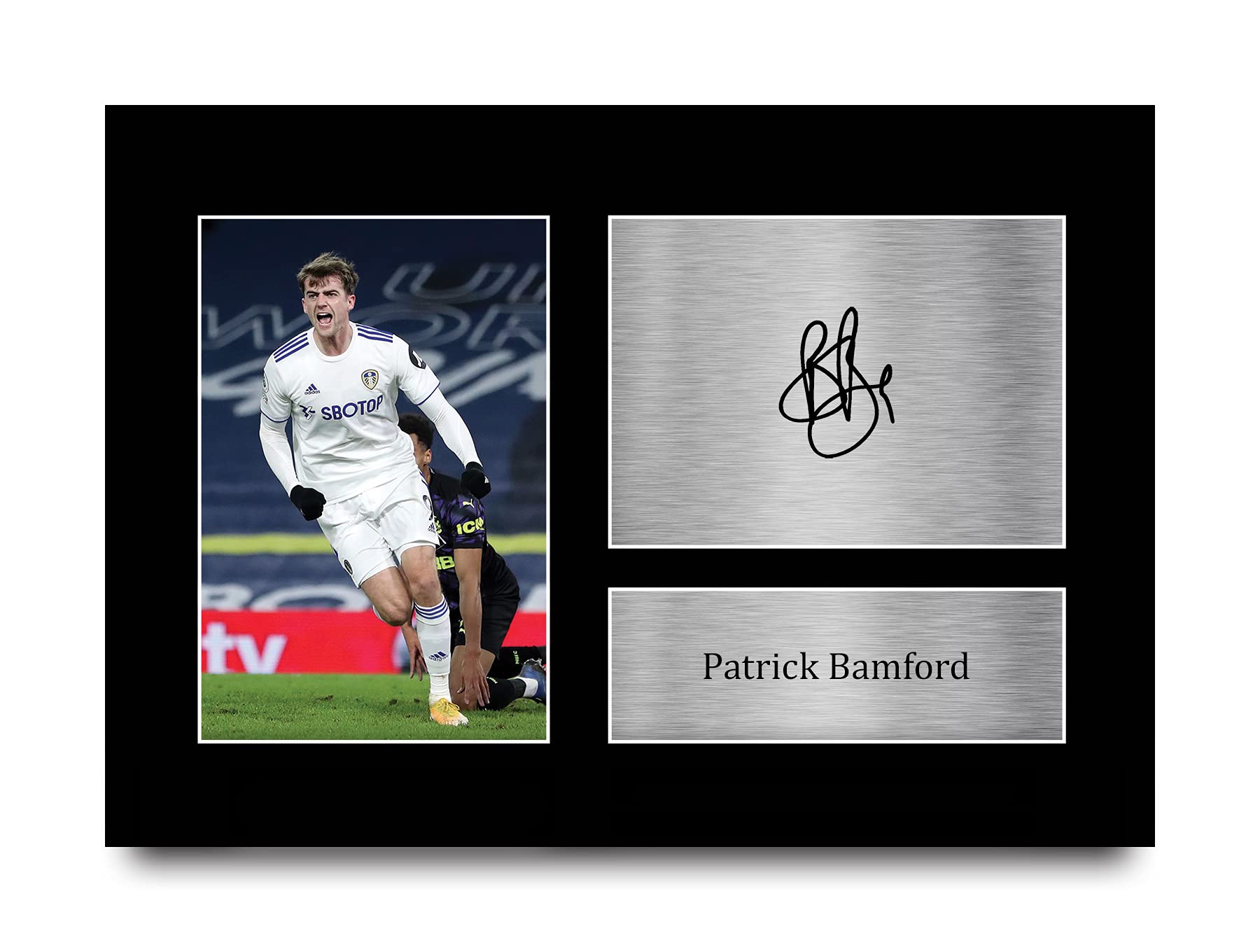 HWC Trading A4 Patrick Bamford Leeds United Gifts Printed Signed Autograph Picture for Football Fans and Supporters